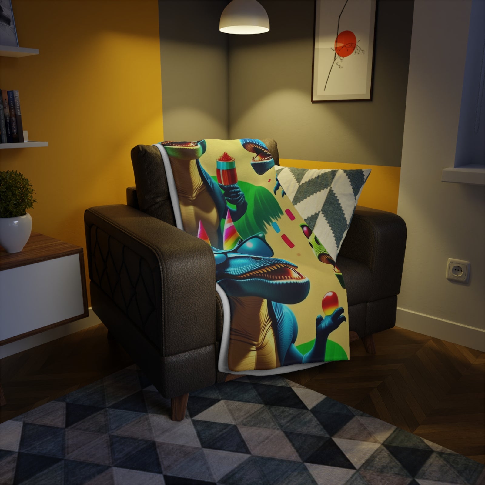 Dinosaur Party Blanket - Plush Fleece