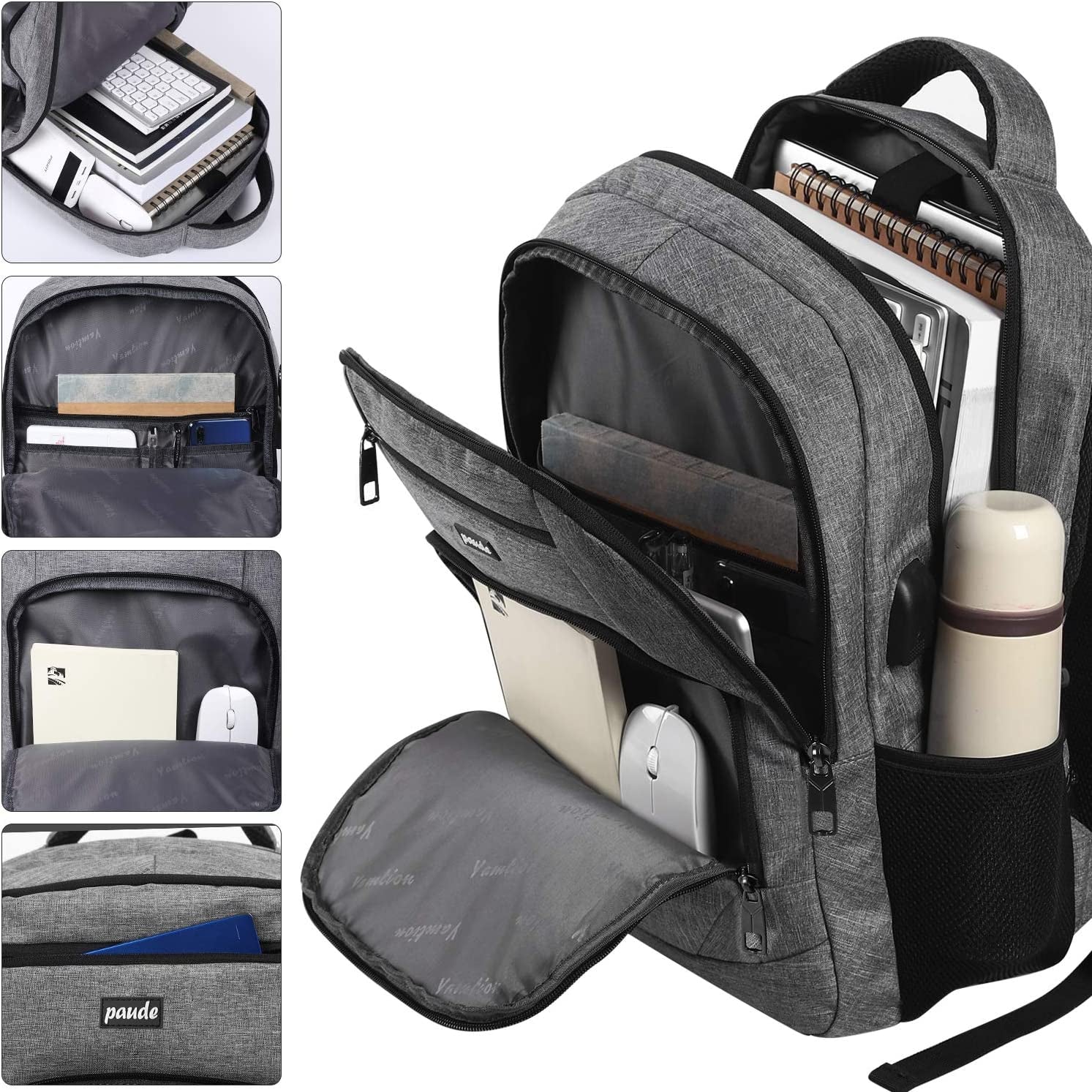 Backpack for Men and Women,17.3 Inch School Backpack for Teens,Laptop Backpack with USB Charging Port for Business College Travel