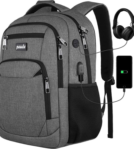 Backpack for Men and Women,17.3 Inch School Backpack for Teens,Laptop Backpack with USB Charging Port for Business College Travel