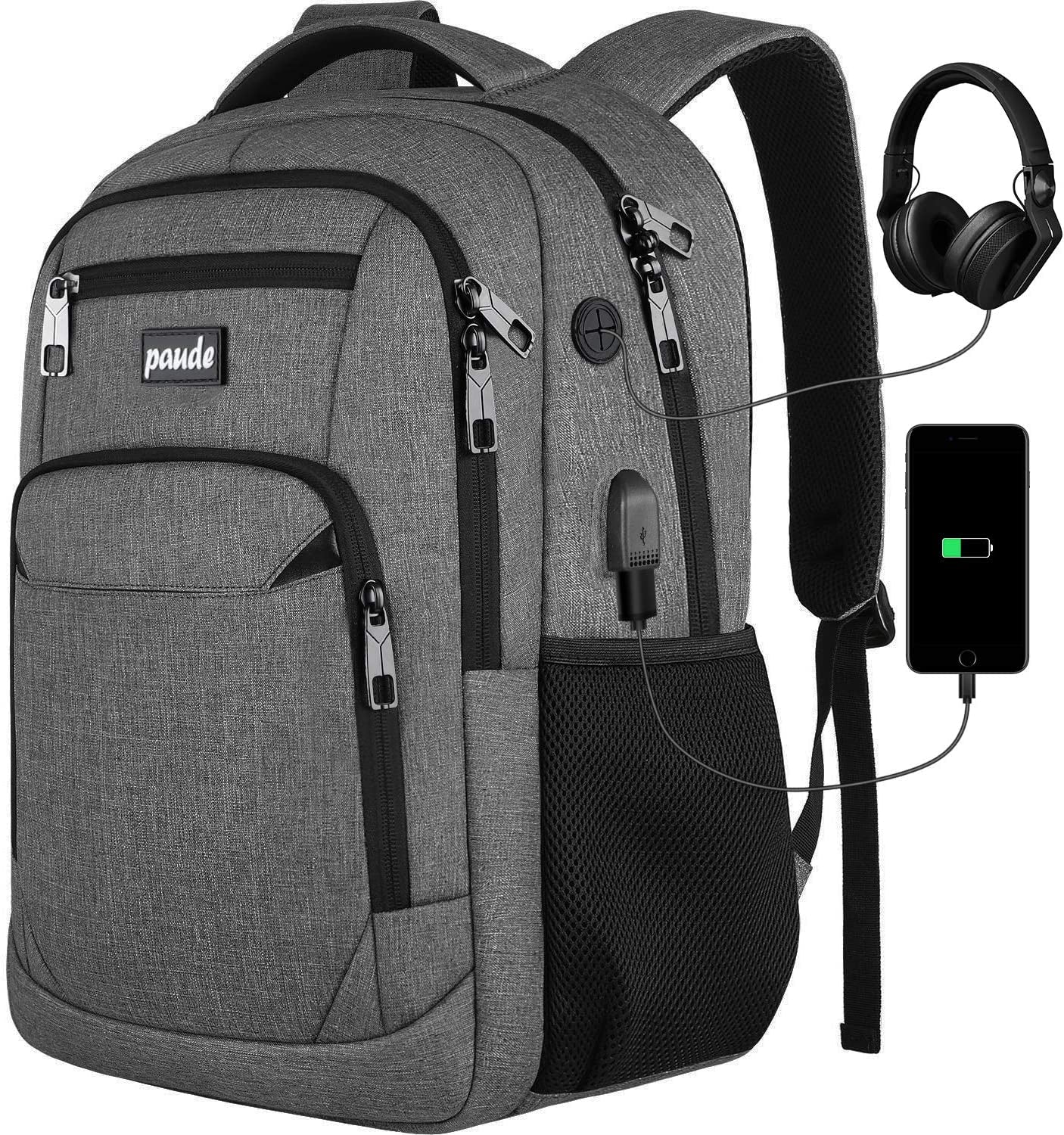 Backpack for Men and Women,17.3 Inch School Backpack for Teens,Laptop Backpack with USB Charging Port for Business College Travel