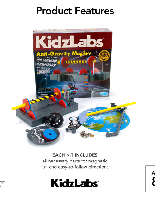 Load image into Gallery viewer, Kidzlabs anti Gravity Magnetic Levitation Science Kit - Maglev Physics Stem Toys Educational Gift for Kids &amp; Teens, Girls &amp; Boys (3686)
